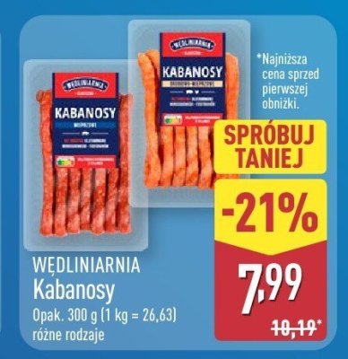 Kabanosy klasyczne promocja w Aldi