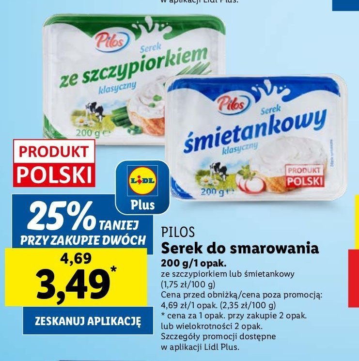 Serek śmietankowy Pilos promocja