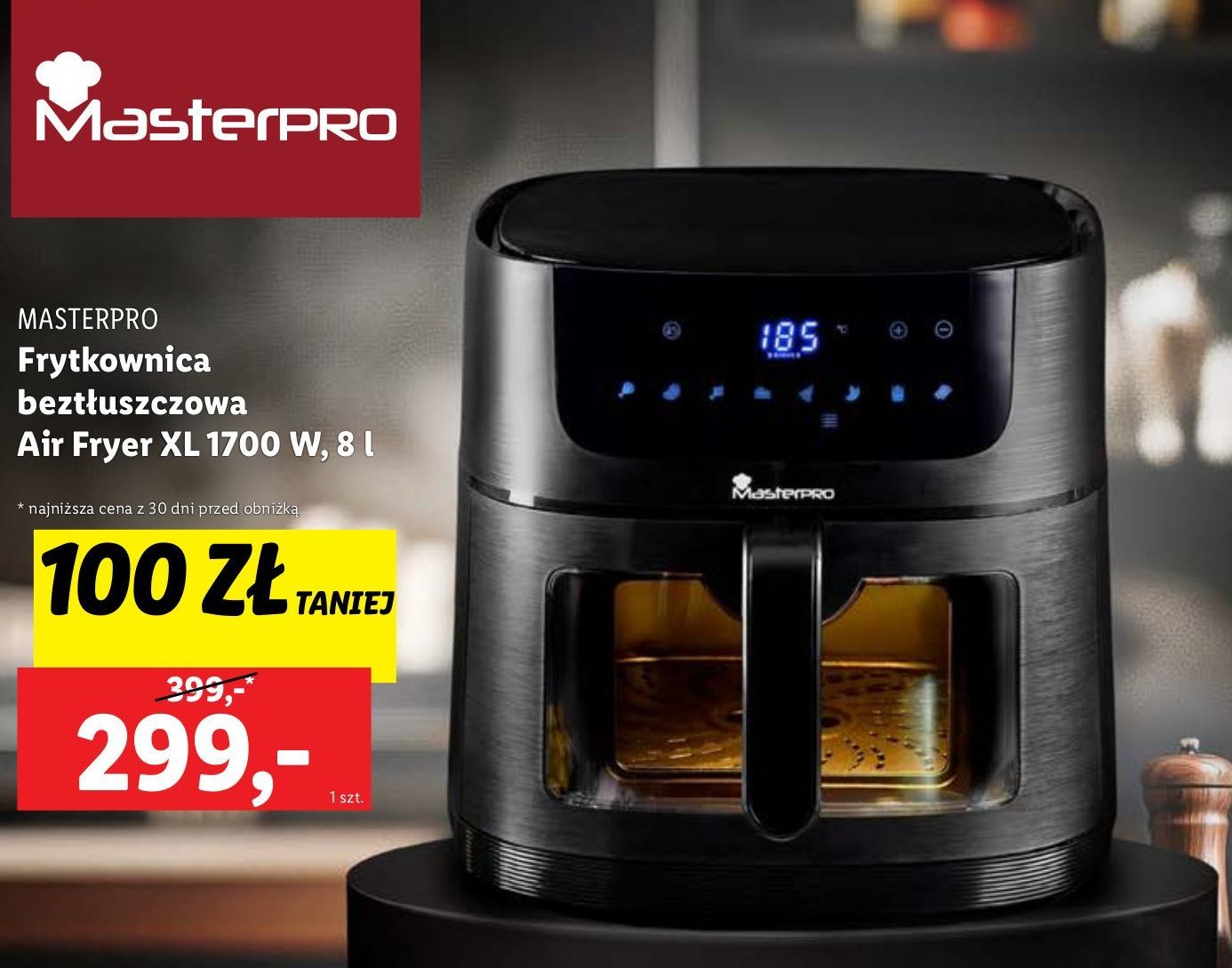 Frytkownica beztłuszczowa 1700w Masterpro promocja