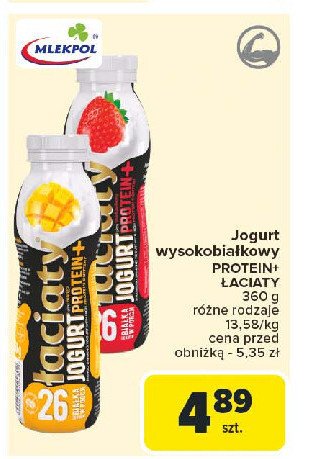 Jogurt proteinowy truskawka Łaciaty promocja