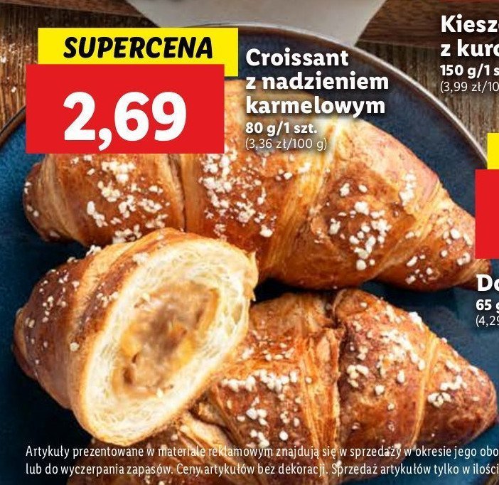 Croissant z nadzieniem karmelowym promocja