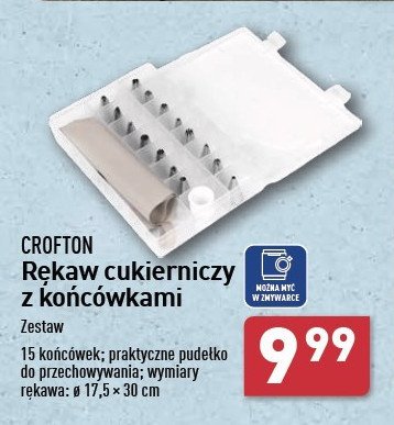 Rękaw cukierniczy z końcówkami Crofton promocja w Aldi