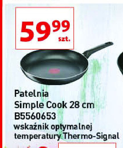 Patelnia simple cook 28 cm b5560653 Tefal promocja