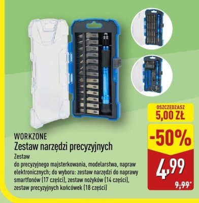 Zestaw narzędzi precyzyjnych WORKZONE promocja w Aldi