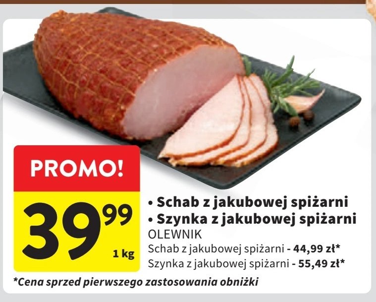 Szynka z jakubowej spiżarni Olewnik promocja w Intermarche