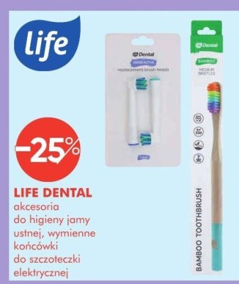 Akcesoria do higieny jamy ustnej LIFE DENTAL, wymienne końcówki do szczoteczki elektrycznej promocja w Super-Pharm