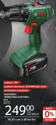 Wiertarko-wkrętarka akumulatorowa BOSCH EASYDRILL 18 V promocja w Selgros