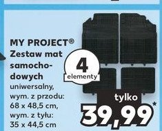 Zestaw mat do samochodu czarne K-classic myproject promocja