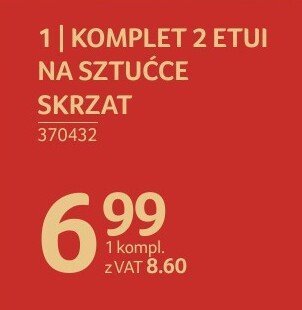 Komplet 2 etui na sztućce skrzat promocja w Selgros