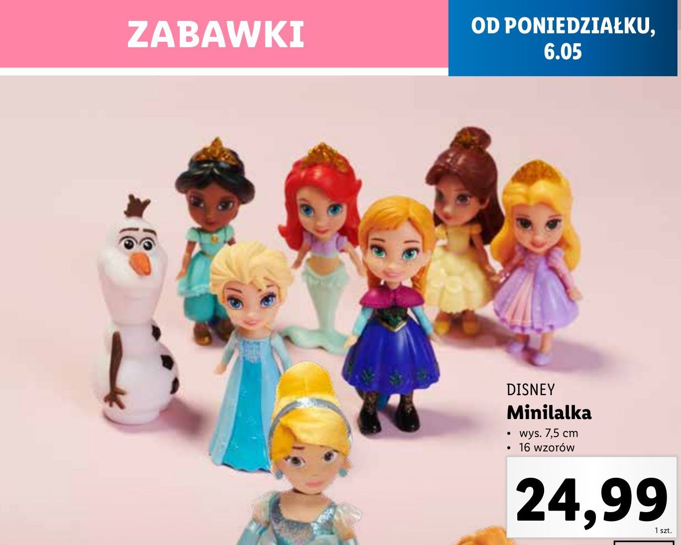 Mini lalka 7.5 cm Disney promocja