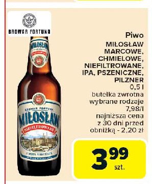 Piwo Mi艂os艂aw chmielowy lager promocja