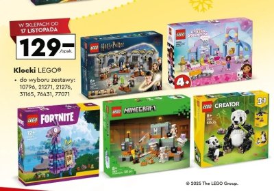 Klocki LEGO do wyboru zestawy: 10796, 21271, 21276, 31165, 76431, 77071 promocja w Biedronka