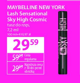 Tusz do rzęs black MAYBELLINE LASH SANSATIONAL SKY HIGH promocja