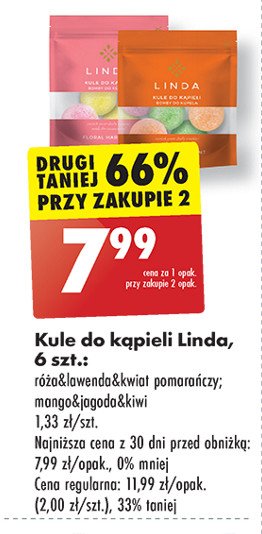 Kule do kąpieli róża-lawenda-kwiat pomarańczy Linda promocja