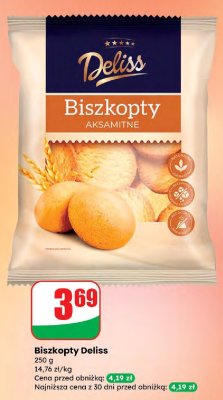 Biszkopty aksamitne Deliss promocja w Dino