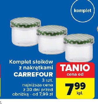 Słoiki z nakrętkami 235 ml Carrefour promocja