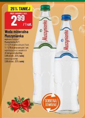 Woda mineralna Muszynianka gazowana/niegazowana promocja w POLOmarket