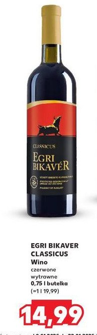 Wino EGRI BIKAVER CLASSICUS promocja w Kaufland