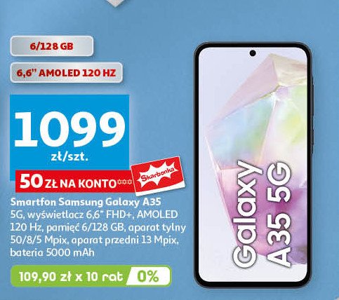 Smartfon a35 Samsung galaxy promocja w Auchan