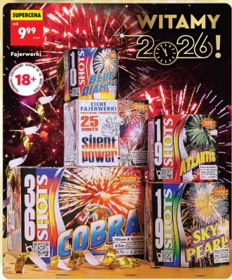 Fajerwerki SHOTS Blue Diamond promocja w Biedronka