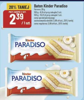 Baton Kinder Paradiso promocja w POLOmarket