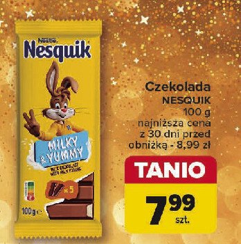 Czekolada mleczna Nesquik promocja w Carrefour