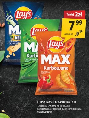 Chipsy Lay's (cały asortyment) 120g PRITO LAY promocja w Arhelan