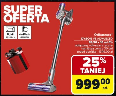 Odkurzacz DYSON V8 ADVANCED promocja w Carrefour
