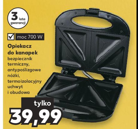 Opiekacz do kanapek 700 w promocja