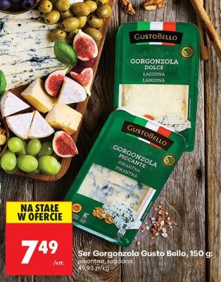 Ser Gorgonzola Gusto Bello, 150 g pikantna, łagodna promocja w Biedronka