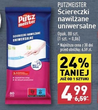 Ściereczki nawilżane uniwersalne Putzmeister promocja