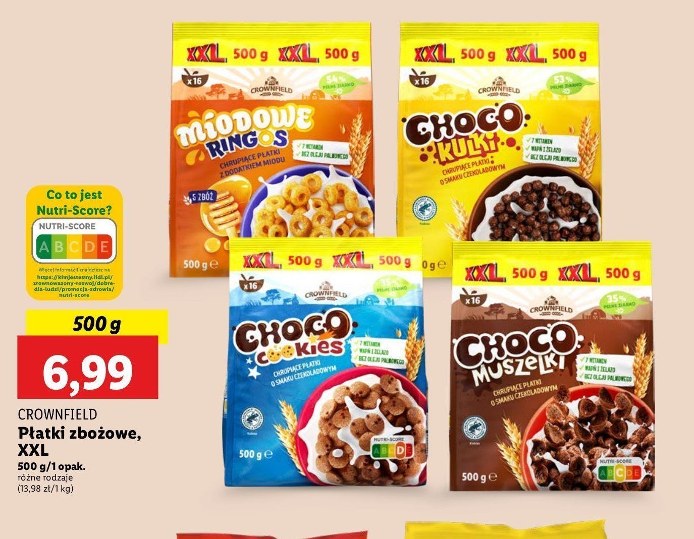 Płatki choco muszelki Crownfield promocja