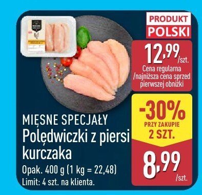 Polędwiczki z piersi kurczaka  promocja w Aldi