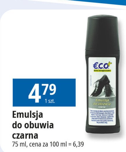 Pasta do butów czarna Eco+ promocja w Leclerc