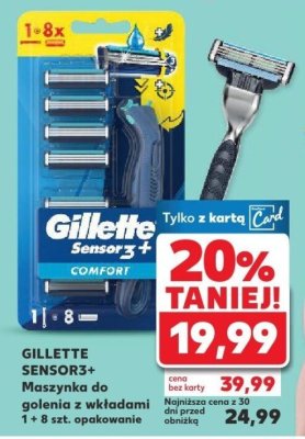 Maszynka do golenia SENSOR3+ 1 + 8 szt.  promocja w Kaufland