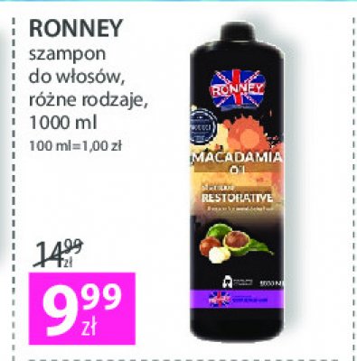 Szampon do włosów odżywczy Ronney macadamia oil promocja