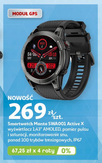 Smartwatch swa001 active x Manta promocja