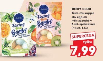 Kule musujące do kąpieli miks zapachów 6 szt. BODY CLUB promocja w Kaufland