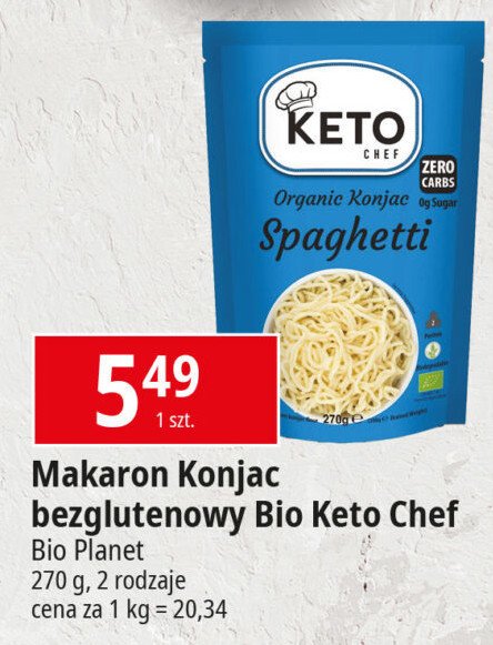 Makaron konjac spaghetti Keto chef promocja w Leclerc