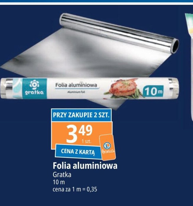 Folia aluminiowa 10 m GRATKA promocja w Leclerc