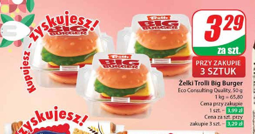 Żelki w kształcie hamburgerów Trolli promocja