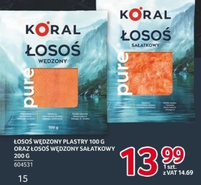 Łosoś wędzony sałatkowy KORAL promocja w Selgros
