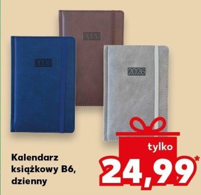 Kalendarz książkowy B6 dzienny promocja w Kaufland