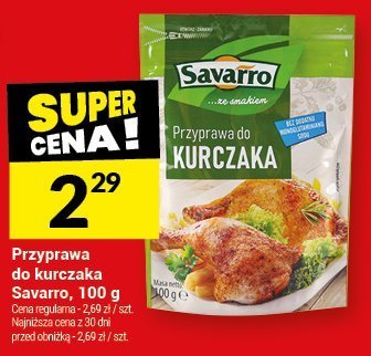 Przyprawa do kurczaka Savarro, 100 g promocja w Twój Market