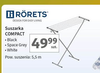 Suszarka compact black 5.5 m Rorets promocja