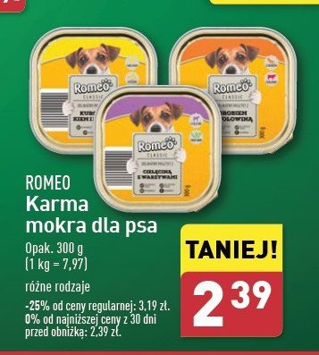 Karma dla psa z wołowiną Romeo (karma) promocja w Aldi