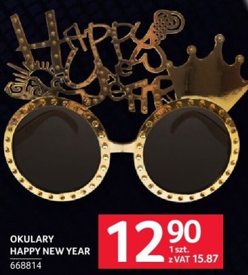 Okulary Happy New Year promocja w Selgros