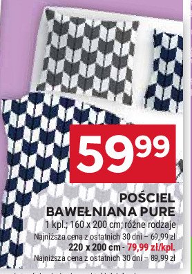 Pościel bawełniana pure 220 x 200 cm promocja