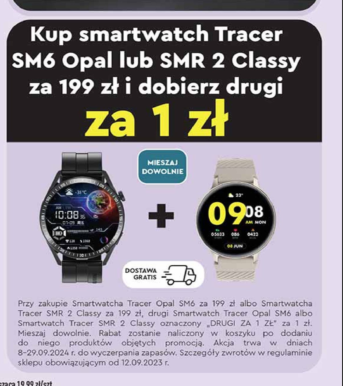 Smartwatch sm6 czarny Tracer promocja