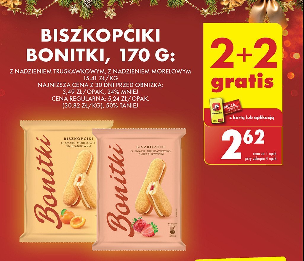 Biszkopciki truskawkowe Bonitki promocja